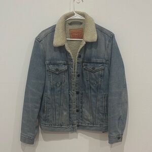 Levi's Denim Jacket with Cream Sherpa Collar